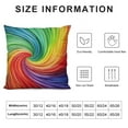 thumbnail image 5 of COMIO  Rainbow Throw Pillow Cover Abstract Swirl Rainbow Blue Green Red and Orange Colors Wave Blend Dark Background Decorative Rectangular Pillowcase for Sofa and Bed Couch, 5 of 5