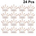 thumbnail image 4 of MasteelfCA 24Pcs Lovely Crown Shaped Clips Paper Clips Creative Bookmarks Paper Needles Party Gift Office Hand Account Essentials(Rose Golden), 4 of 8