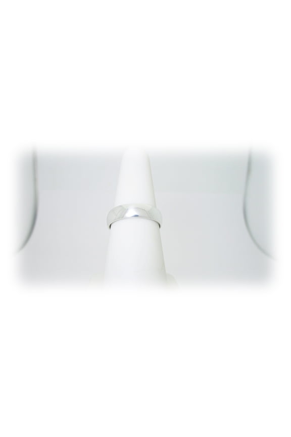 Solid Sterling Silver Smooth Polished Finish Wedding Band | Size 9