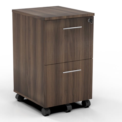 Mayline Medina Mobile Pedestal In Textured Brown Finish MNFFTBS