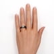 thumbnail image 2 of JeenMata Juego de Anillos de Boda de Diamantes Reales Redondos de Medio Quilate Juego de Anillos de Boda con Diamantes en Forma de Hoja y Enredadera: Oro Negro de 10 K, 2 of 6