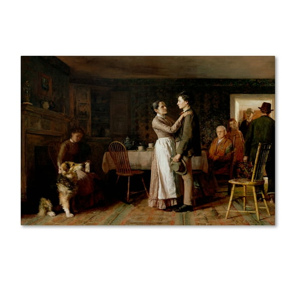Trademark Fine Art 'Breaking Home Ties' Canvas Art by Thomas Hovenden