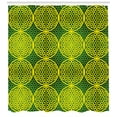 thumbnail image 3 of Ambesonne Modern Shower Curtain, Vivid Flower of Life, 69"Wx75"L, Yellow Hunter Green, 3 of 3