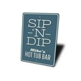 thumbnail image 4 of Sip N Dip Novelty Sign, Metal Wall Decor - 10x14 inches, 4 of 4