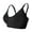 Black, variant on Exerin Women's Seamless Front Closure Bras No Underwire Comfort Posture Back Smoothing Brasieres(XXL,Beige)