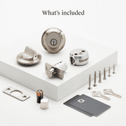 Level Lock Smart Lock - Touch Edition, Keyless Entry Using Touch, a Key Card, or Smartphone. Bluetooth Enabled, Works with Apple HomeKit - Satin Nickel