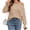 Khaki, variant on Solid Color Long Sleeve Boat Neck Women Sweater Off Shoulder Batwing Pullover