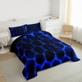 thumbnail image 3 of Castle Fairy Boys Geometric Honeycomb Full Size Comforter Sets,Video Game Bedding Sets, 3 of 8