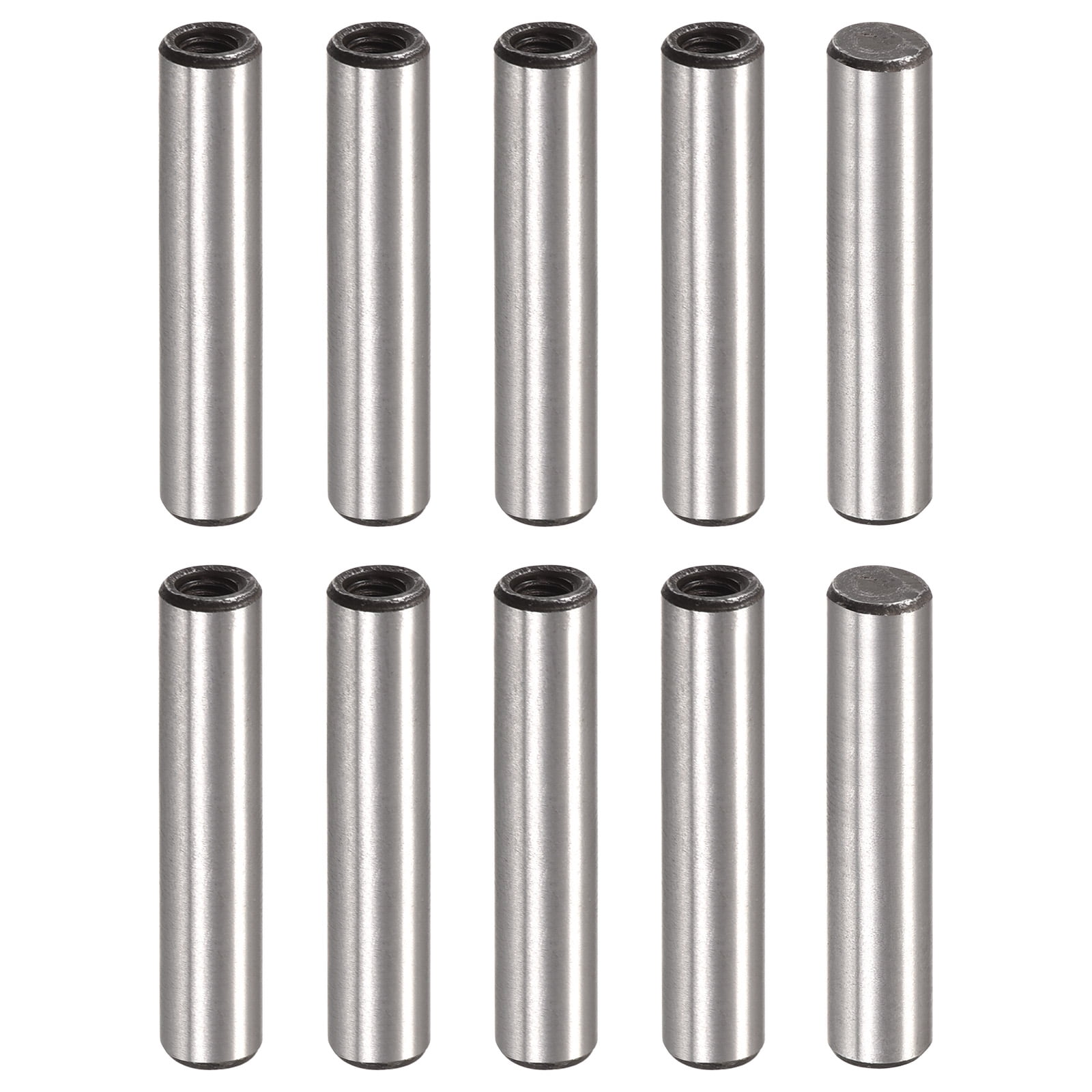 5 Pièces Broche Cheville Filetée Interne M6 10x25 Mm - Acier Carbone Chanfreinage Plat