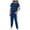 Dark Blue, variant on yievot Sweatsuits 2pc Sets Womens Short Sleeve Top and Jogger Pants Two Piece Fall Outfits Tracksuit with Pockets