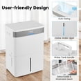 thumbnail image 4 of Costway 96 Pints Dehumidifier for Home 5500 Sq.Ft Dehumidifier with Auto/24H Timer, 4 of 10