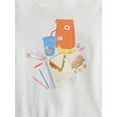thumbnail image 2 of Wonder Nation Girls Embellished Tee with Long Sleeves, Sizes 4-18 & Plus, 2 of 3
