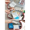 thumbnail image 4 of Botiquín de primeros auxilios, botiquín de emergencia portátil para viajes al aire libre, supervivencia médica (gris y blanco), 4 of 6