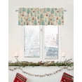 thumbnail image 2 of Xmas Tree Santa Claus Christmas Kitchen Curtain Valance, Window Curtain Valance Rod Pocket, 1 Panel Valances Window Treatment for Living Room Bedroom Bathroom Cafe Xmas Decor (54x18 Snowflake Snow), 2 of 6