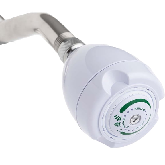 Niagara Conservation Earth Spa 3-Spray with 2 GPM 2.7-in. Wall Mount Adjustable Fixed Shower Head - White