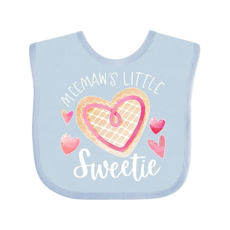 

Inktastic Meemaw s Little Sweetie- Heart Cookie Gift Baby Boy or Baby Girl Bib