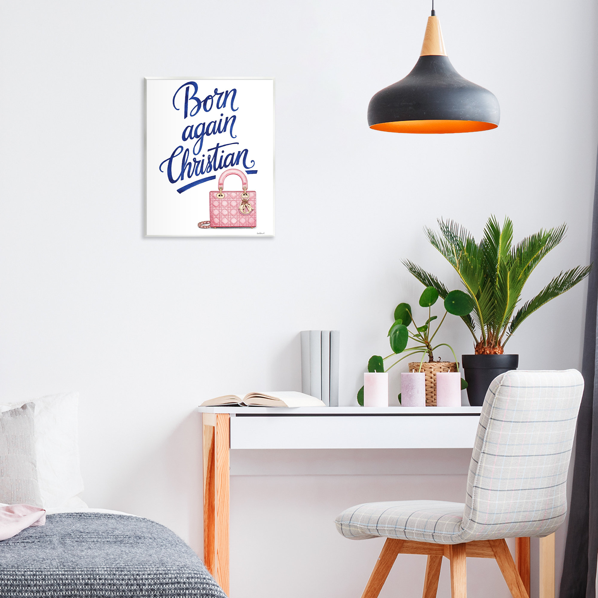 Glam Born Again Christian Wall Plaque Art, design by Amanda Greenwood