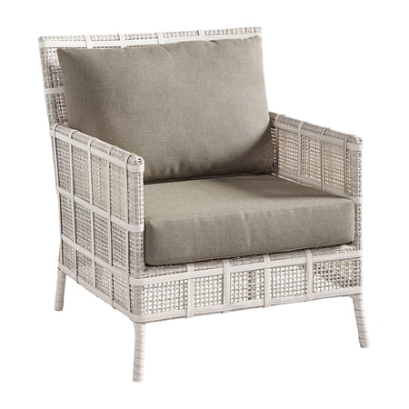 Key West Synthetic Wicker Lounge Chair with Drain-Through Cushions