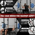 thumbnail image 6 of Power Cage, 2000LBS Squat Rack with LAT Pulldown, Multi-Function Weight Cage Strength Training Machine, Workout Cage with More Attachments for Home Gym Garage, 6 of 9
