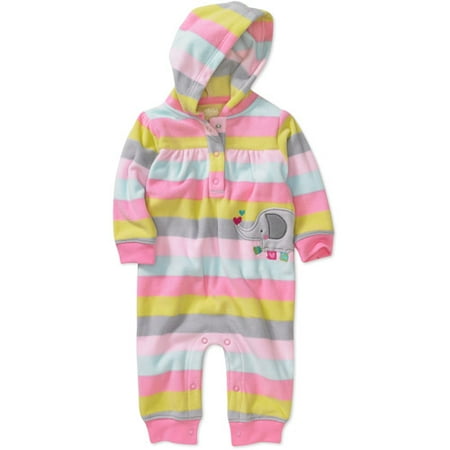 Child of Mine by Carter's - Newborn Girls' Stripe Hood Jumpsuit
