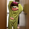 thumbnail image 2 of Wearable Big Mouth Creature Blanket Hoodie Onesie,Vibrant Hair Plush Hooded for Adult & Kid,Cozy Sleeping Bag Costume, 2 of 6