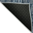 thumbnail image 4 of 9' X 12' Navy Blue And Denim Blue Damask Washable Indoor Outdoor Area Rug, 4 of 5