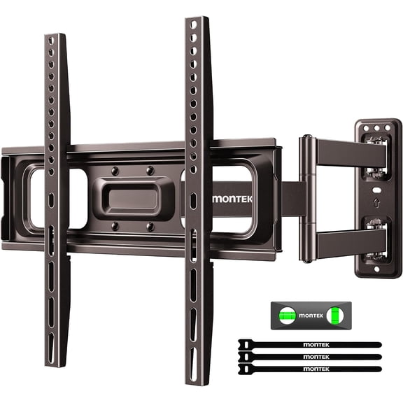 monTEK Outdoor Full Motion TV Wall Mount for 32-65" TVs, Weatherproof Articulating TV Bracket, 19.1" Extension, ±90° Swivel, 5°/-15° Tilt, Max VESA 400x400mm, Supports up to 77 lbs