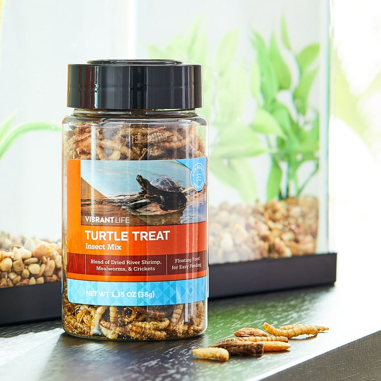 Vibrant Life Aquatic Turtle Treat, Insect Mix, 1.35 oz - Walmart.com