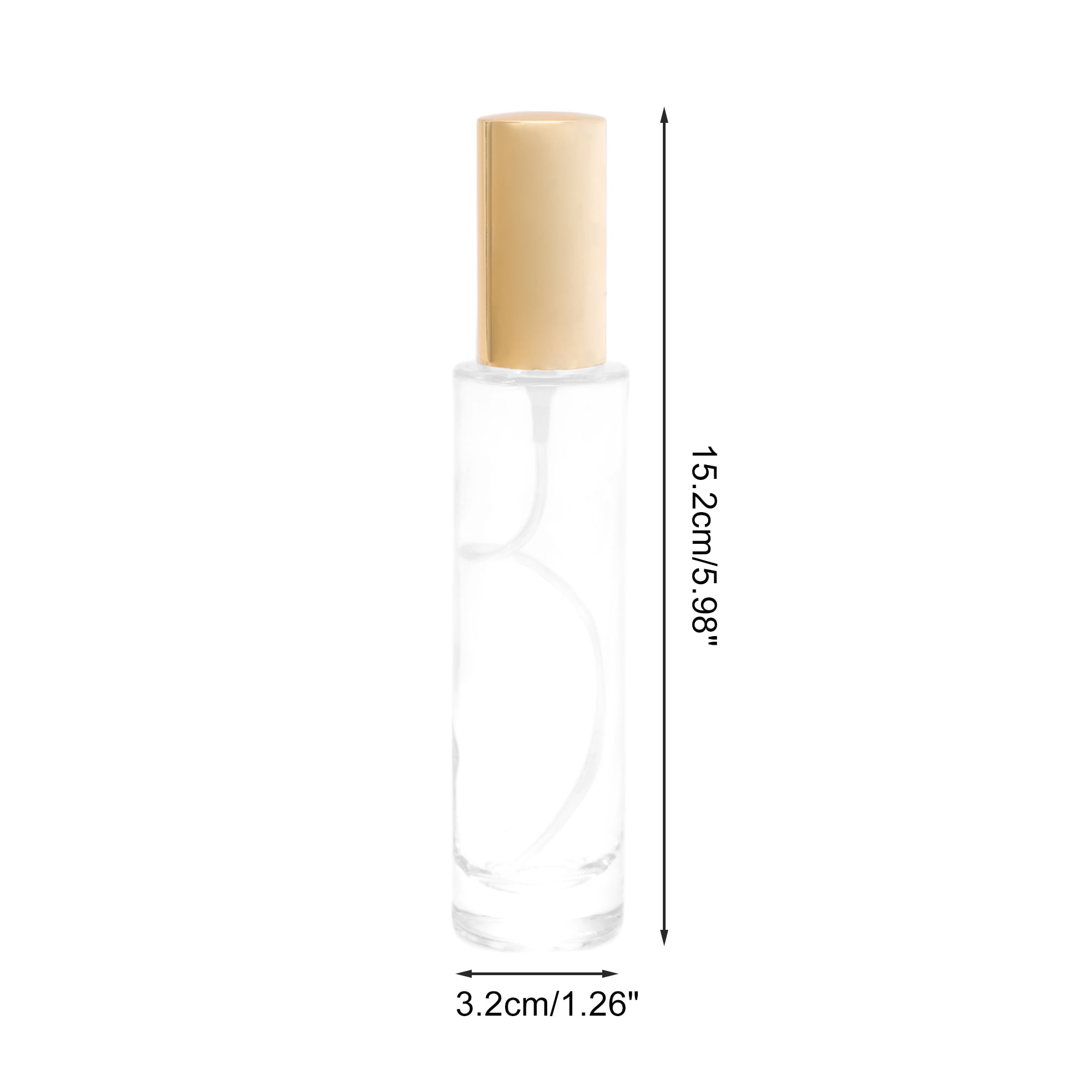 Unique Bargains Elegant 50ml/1.69oz Perfume Bottle with Spray Gold Cylindrical Bottle