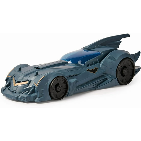 Batman Batmobile 12-Inch Vehicle Playset with Rolling Wheels and Opening Cockpit, Blue