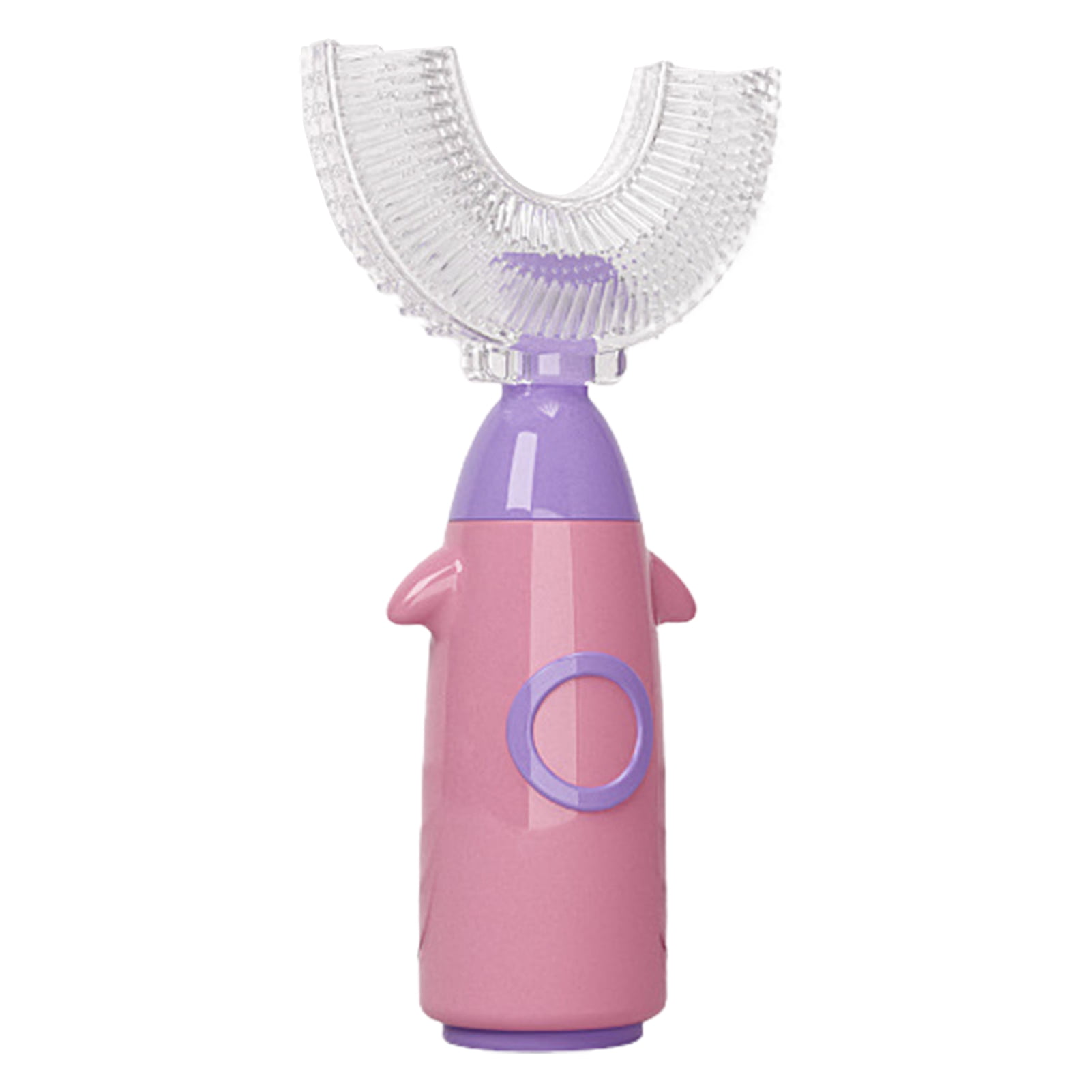 Opolski Food Grade Children Toothbrush Food Grade Rocket Shape Silicone Manual Ultra-light Oral Care U-shaped Kids Toothbrush for Home