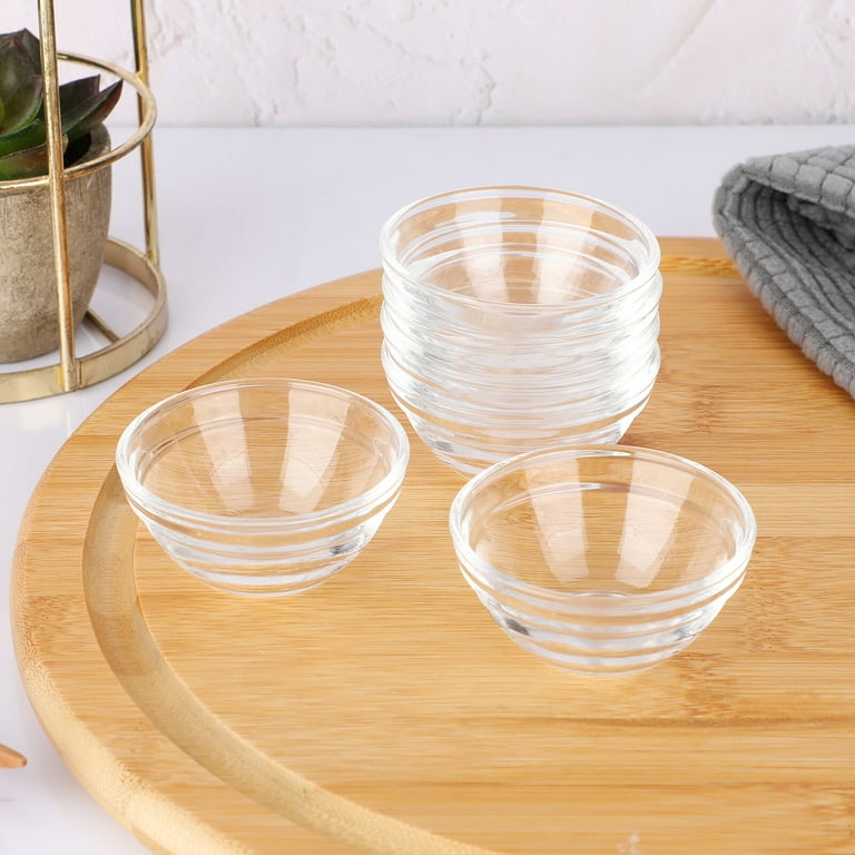 6pcs Glass Pudding Bowls Jelly Cups Small Clear Glass Bowls Dessert Containers Kitchen Mini Prep Bowls, Size: 6x3cm