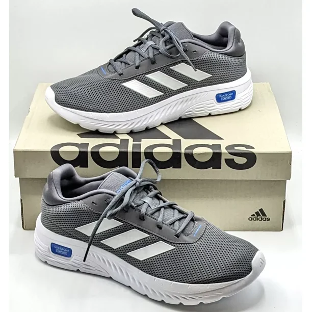 adidas “Cloudfoam Comfy” Men’s Everyday Shoes (Grey Five/White/Bright Royal) NEW