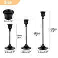 thumbnail image 3 of Nuptio Black Taper Candle Holders for Candlesticks, Candlestick Holder Set for Mantel Home Decor Table Centerpiece Wedding Dinning, 3 of 11