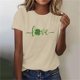 thumbnail image 2 of Mujeres Manga Corta de Verano Tops Impreso Sudadera Casual, Cuello Redondo Blusa Ligera para la Primavera Y el Verano, 2 of 7