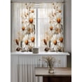 thumbnail image 4 of Spring Floral Curtains 45 Inch Length, Sheer Curtains for Bedroom Living Room Window Daisy Summer Botanical Vintage Flowers Rod Pocket Voile Drapes Kitchen Curtains Small Half Window 52"x45" 2 Panels, 4 of 6
