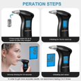 thumbnail image 3 of Portable Breathalyzer To Test Alcohol, Professional Digital Alcohol Tester With 12 Mouthpieces, Quick Response, 3 of 5