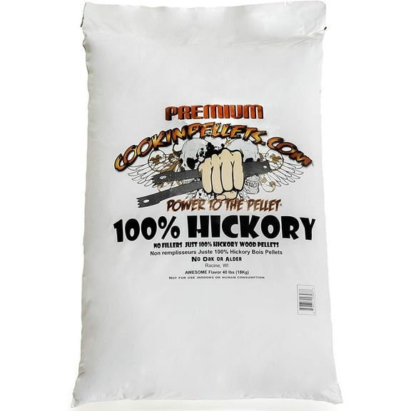 CookinPellets Premium Hickory Grill Smoker Smoking Wood Pellets, 40 Pound Bag