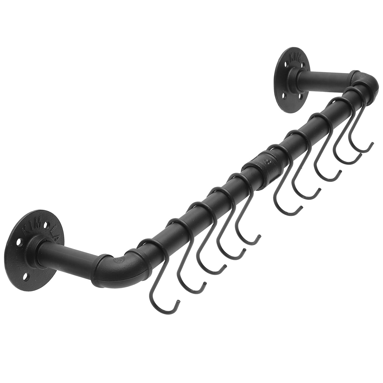 Pot hanger 1 Set Pot and Pan Wall Rail Hanging Kitchen Rack Industrial