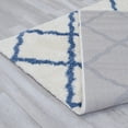 thumbnail image 6 of Allstar Modern Contemporary Ivory Blue High Pile Posh Shaggy Trellis Patterned Area Rug (5' 0" x 7' 0"), 6 of 6
