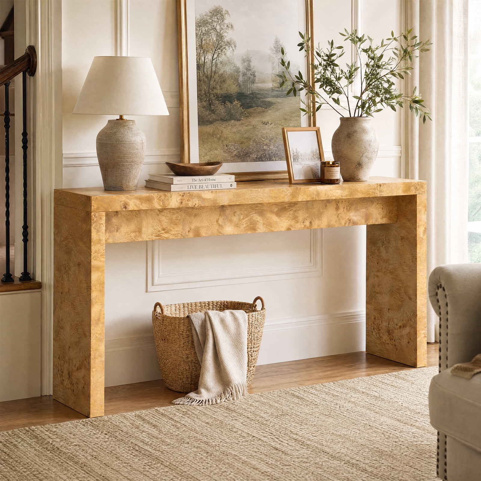Bel Ark 64 Console Table Narrow Sofa Console Table Entryway Table Behind The Couch Table for Living Room Hallway Wood