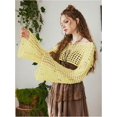 thumbnail image 3 of Women’s Cropped Knit Shrug Top Lightweight Bell Sleeve Summer Cover-Up, Soft Breathable Cropped Cardigan Shrug for Casual & Beach, Cropped Shrug Women, 3 of 11