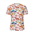 thumbnail image 5 of Wukai Flowers Birds And Butterflies Print Men's Short-Sleeved Mesh T-Shirt,Quick-Dry Short Sleeve Workout T-Shirt-5X-Large, 5 of 8