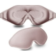 Sleep Mask, 3D Deep Contoured Eye Covers for Sleeping, 99% Block Out Light Eye Mask,Zero Pressure Cup Blindfold for Men Women, with Adjustable Strap for Sleeping, Yoga, Traveling (Pink)