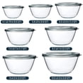 thumbnail image 2 of 14-Piece Glass Bowls with Lids, Glass Salad Bowls Set - for Baking, Cooking, Meal Prep and Kitchen Food Storage - Nesting and Microwave Safe, 2 of 5