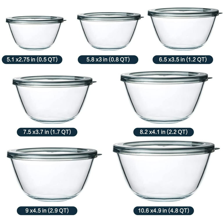Double-Walled Glass Prep Bowls (Set of 4)