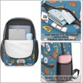 thumbnail image 4 of Basketball and Whistle Blue Pattern 17" School Backpacks for Teens,Waterproof Oxford Fabric,S-Shape Padded Straps for School,Travel,Hiking,Camping, 4 of 6