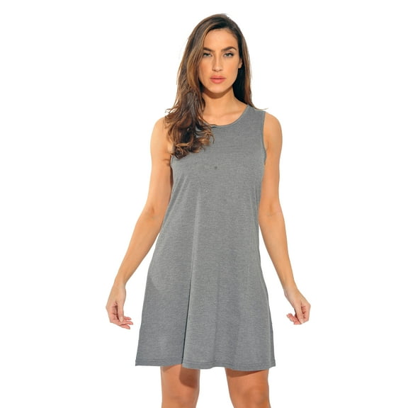 Just Love Summer Dresses / Short Dress (Heathered Charcoal, X-Large)