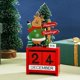 thumbnail image 4 of Calendario de cuenta regresiva de Navidad independiente, calendario de adviento de Navidad de madera, muñeco de nieve, alce, decoración de Navidad, 24 días, 4 of 4