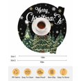 thumbnail image 6 of 13 Inch Round Placemats Set of 6, Black Christmas Non Slip Heat Insulation PP Table Mats, Snowflake Xmas Christmas Tree Washable Place Mats for Kitchen Dining Party Table Decor, 6 of 7